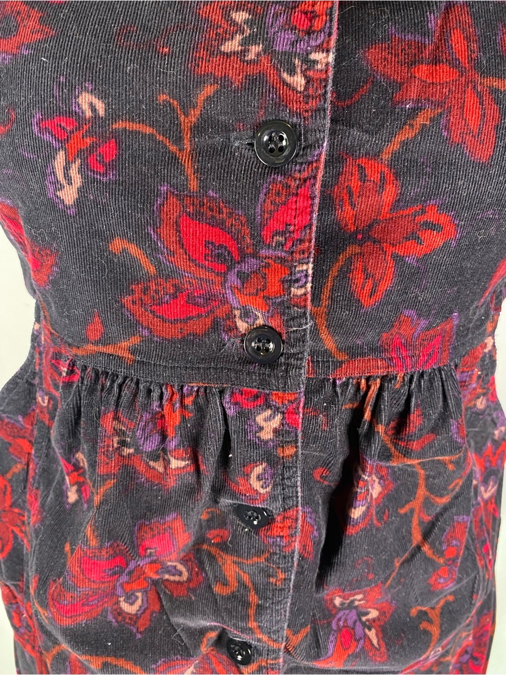 Laura Ashley Black Sleeveless Jumpsuit with Red Floral Print - Picture 2 of 9